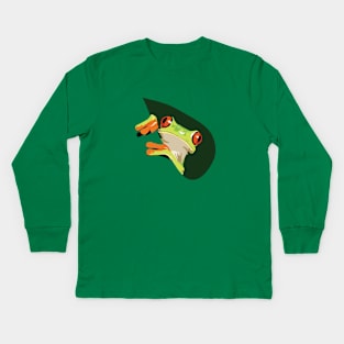 Froggie Peek-a-Boo Kids Long Sleeve T-Shirt